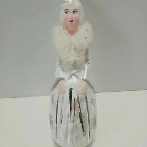 Larry Fraga Snow Princess Glass Ornament Christmas 7.5 inches